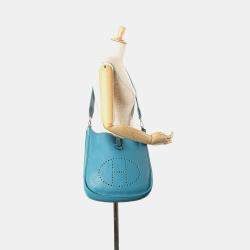 مملوكة مسبقًا Hermes Blue Clemence Evelyne II GM