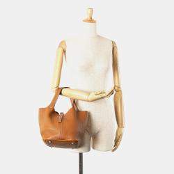 مملوكة مسبقًا Hermes Brown Clemence Picotin 22