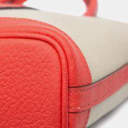 Pre Owned حقيبة هيرمس جاردن فايل 28 نغوندا وقماش بني أحمر