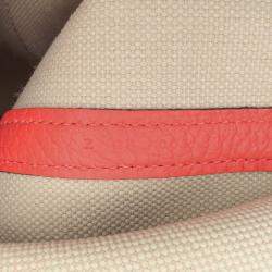 Pre Owned حقيبة هيرمس جاردن فايل 28 نغوندا وقماش بني أحمر