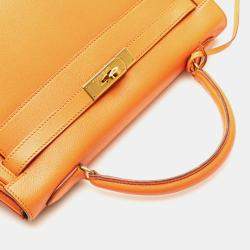 Pre Owned حقيبة هيرمس كيلي ريتورني 32 جلد غو ليفر برتقالي