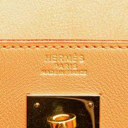 Pre Owned حقيبة هيرمس كيلي ريتورني 32 جلد غوليفر برتقالي