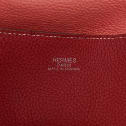 Pre Owned Hermes Pink Red Clemence Double Sens 36