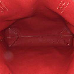 Pre Owned Hermes Pink Red Clemence Double Sens 36