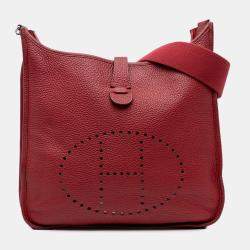 Pre Owned Hermes Red Clemence Evelyne III 29