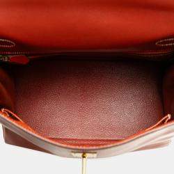 Pre Owned Hermes Red Box Calf Kelly Retourne 32