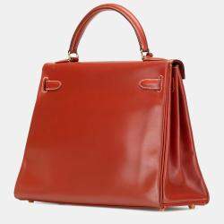 Pre Owned Hermes Red Box Calf Kelly Retourne 32