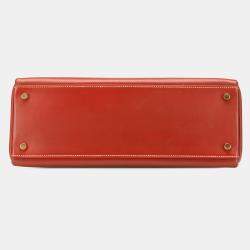 Pre Owned Hermes Red Box Calf Kelly Retourne 32