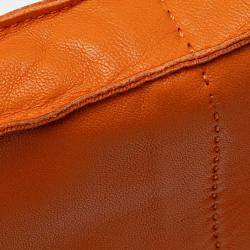 Pre Owned Hermes Orange Milo Clou de Selle Crossbody