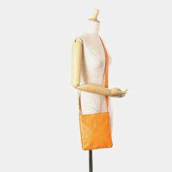 Pre Owned Hermes Orange Milo Clou de Selle Crossbody