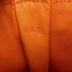 Pre Owned Hermes Orange Milo Clou de Selle Crossbody