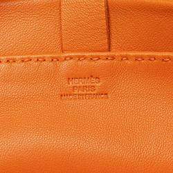 Pre Owned Hermes Orange Milo Clou de Selle Crossbody