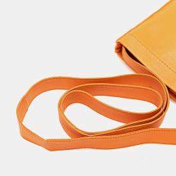 Pre Owned Hermes Orange Milo Clou de Selle Crossbody
