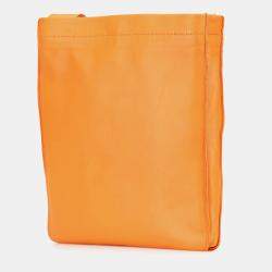 Pre Owned Hermes Orange Milo Clou de Selle Crossbody