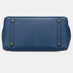 Pre Owned حقيبة هيرمس بيركن ريتورن 35 جلد توغو أزرق