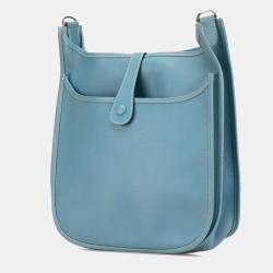 مملوكة مسبقًا Hermes Blue Clemence Evelyne II PM