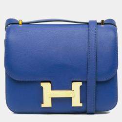 Pre Owned Hermes Blue Mini Swift Constance 18
