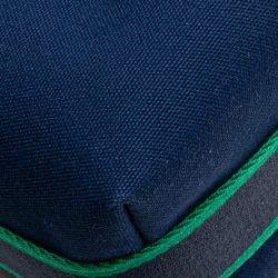 Pre Owned حقيبة هيرمس بريدي أ براك قماش أزرق أخضر صغيرة