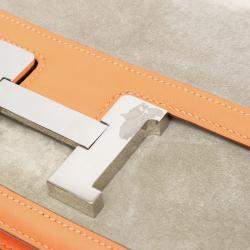 Pre Owned Hermes Orange Doblis and Swift Constance 24