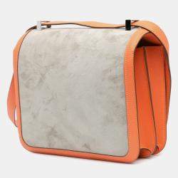 Pre Owned Hermes Orange Doblis and Swift Constance 24