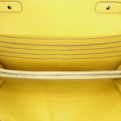 Pre Owned Hermes Yellow Evercolor Constance Wallet To Go