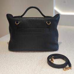 Pre Owned حقيبة هيرمس 24/24 صغيرة سوداء مع ملحقات ذهبية