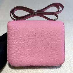 Pre Owned حقيبة هيرمس كونستانس 19 ساكورا وردي مع معدات البلاديوم