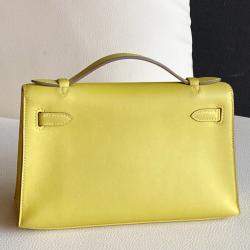 Pre Owned Hermes Mini Kelly I Yellow Swift Gold hardware