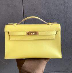 Pre Owned Hermes Mini Kelly I Yellow Swift Gold hardware