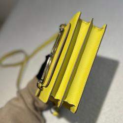 مملوكة مسبقًا حقيبة هيرمس روليس ميني أصفر ليموني مع تجهيزات بلاديوم