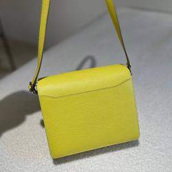 مملوكة مسبقًا حقيبة هيرمس روليس ميني أصفر ليموني مع تجهيزات بلاديوم