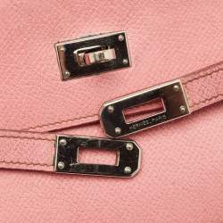 مملوكة مسبقًا Hermes Kelly Longue Rose Bubblegum Epsom Leather Continental Wallet