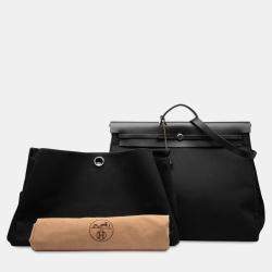 Pre Owned هيرميس بلاك تويلي ميلتير فاشي هانتر هيرباج سحاب ريتورن كابينة 50