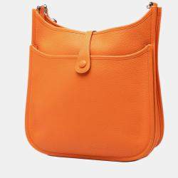 Pre Owned حقيبة هيرمس إيفلين III PM كليمنس برتقالي