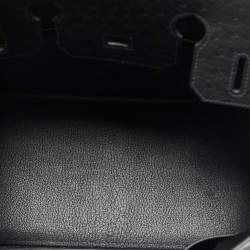 مملوكة مسبقًا Hermes Birkin 30 Rose Gold Finish Noir Ostrich Tote