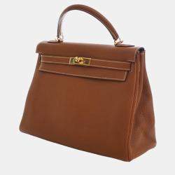 مملوكة مسبقًا حقيبة هيرمس كيلي II 32 روتورني لون بني توغو