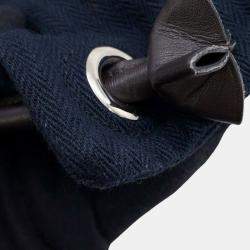 Pre Owned Hermes Blue Toile Aline Grooming Bag