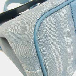 مملوكة مسبقًا حقيبة هيرمس فالباريزو بوليستر قطن أزرق PM