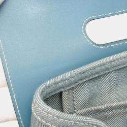 مملوكة مسبقًا حقيبة هيرمس فالباريزو بوليستر قطن أزرق PM