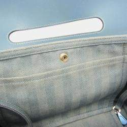 مملوكة مسبقًا حقيبة هيرمس فالباريزو بوليستر قطن أزرق PM