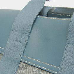 مملوكة مسبقًا حقيبة هيرمس فالباريزو بوليستر قطن أزرق PM