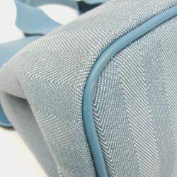 مملوكة مسبقًا حقيبة هيرمس فالباريزو بوليستر قطن أزرق PM