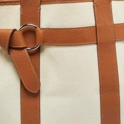 مملوكة مسبقًا حقيبة هيرمس سينتور MM تويال طبيعي جلد نيغوندا ذهبي