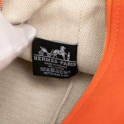 مملوكة مسبقًا Hermes Orange/Red Small Toile Bride A Brac Case