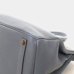 Pre Owned Hermes Bleu Lin Togo Birkin 35