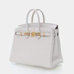 Pre Owned Hermes Gris Pale Togo Birkin 25
