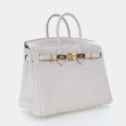 Pre Owned Hermes Gris Pale Togo Birkin 25