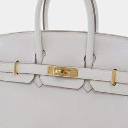 Pre Owned Hermes Gris Pale Togo Birkin 25