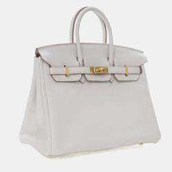 Pre Owned Hermes Gris Pale Togo Birkin 25
