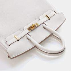 Pre Owned Hermes Gris Pale Togo Birkin 25